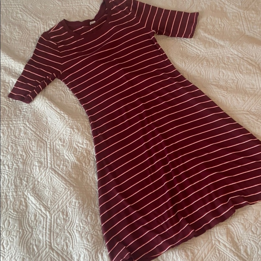 Striped ribbed dress